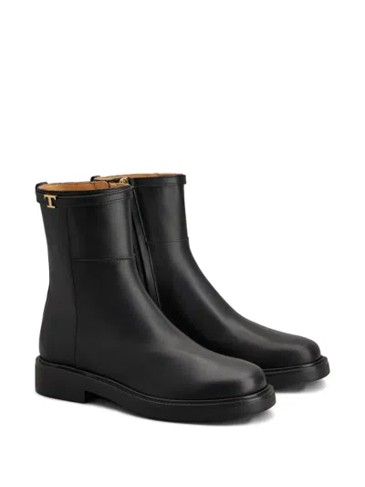 Tod's Ankle Boots In Leather In Brown