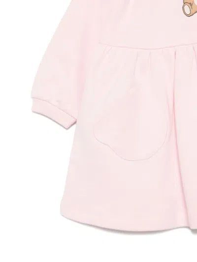 Moschino Baby Girls Teddy Bear Sweater Dress In Pink