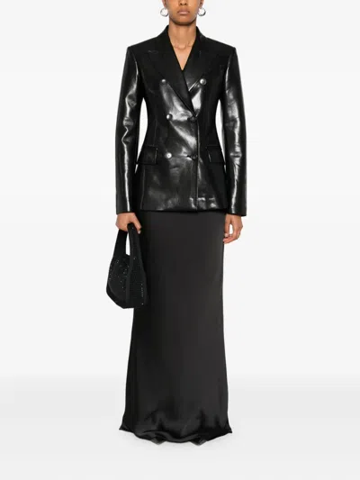 The Andamane Tailored Black Blazer With Classic Lapel And Structured Fit In Black