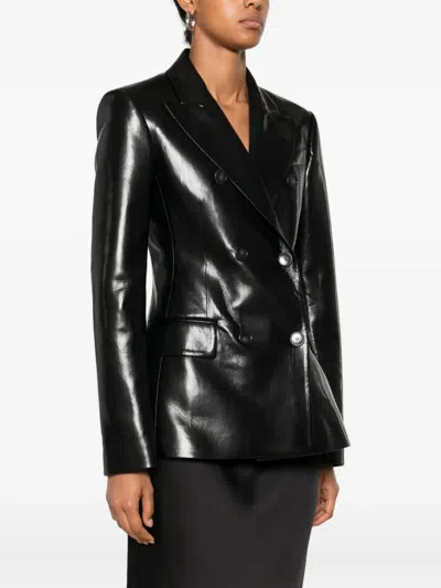 The Andamane Tailored Black Blazer With Classic Lapel And Structured Fit In Black