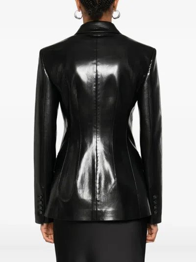 The Andamane Tailored Black Blazer With Classic Lapel And Structured Fit In Black