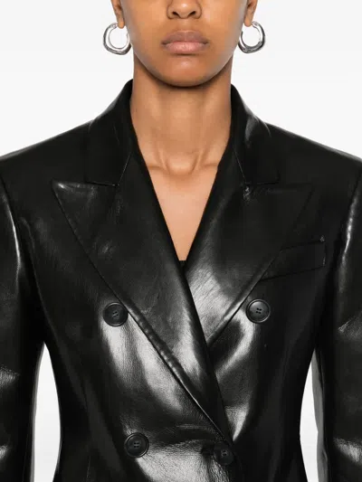 The Andamane Tailored Black Blazer With Classic Lapel And Structured Fit In Black