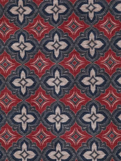 Kiton Floral-pattern Scarf In Red