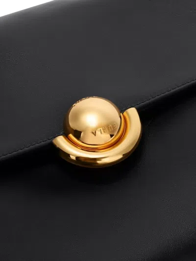 Furla Domus S Shoulder Bag With Adjustable Strap In Black