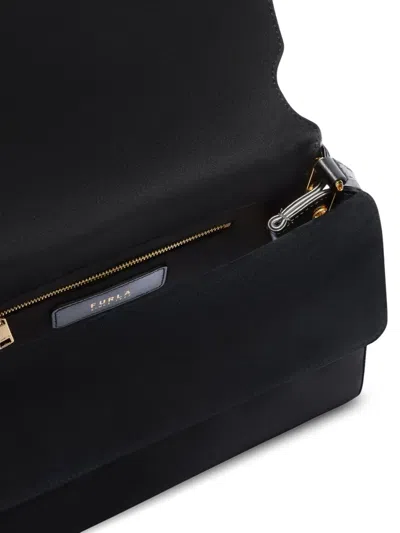 Furla Domus S Shoulder Bag With Adjustable Strap In Black