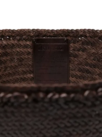 Dragon Diffusion Handwoven Rectangular Shoulder Tote Bag In Brown