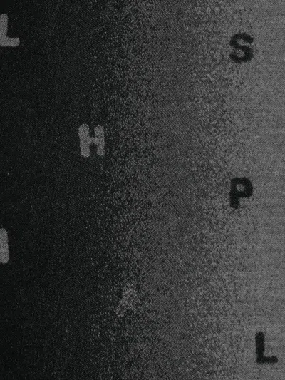 Paul Smith Logo Jacquard Fringed Scarf In Black