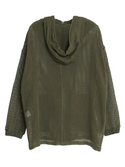 Osklen Mesh Parka Jacket In Green