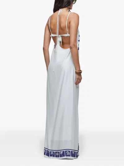 Osklen Palm-tree Print Maxi Dress In Multi