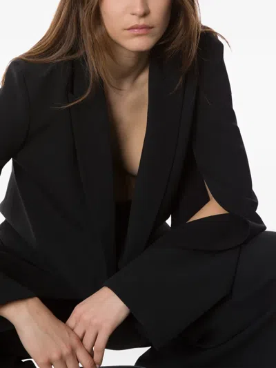 Alberta Ferretti Tailored Suit Jacket And Wide-leg Trousers In Black
