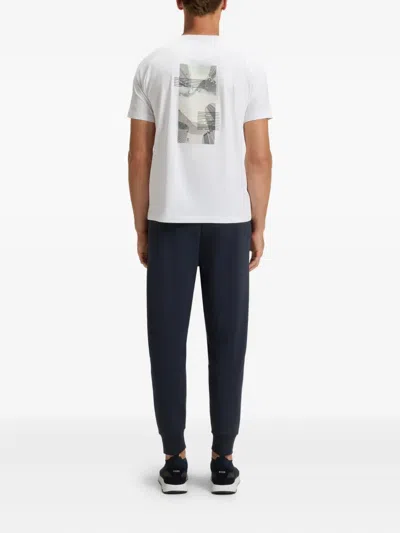 Hugo Boss Boss By  Men's Decorative Reflective Relaxed-fit T-shirt In White