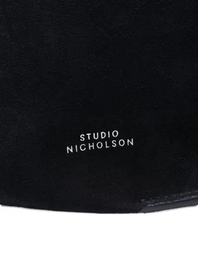 Studio Nicholson Suede Shoulder Bag In Blue