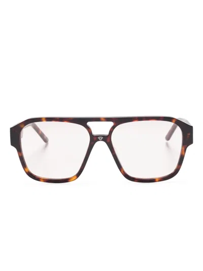 玳瑁纹长方形框眼镜