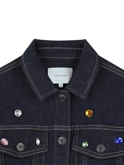 Marc Jacobs Gem-embellished Denim Jacket In Black