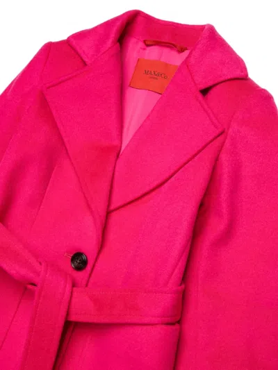 Max & Co Runaway Wool Coat In Pink