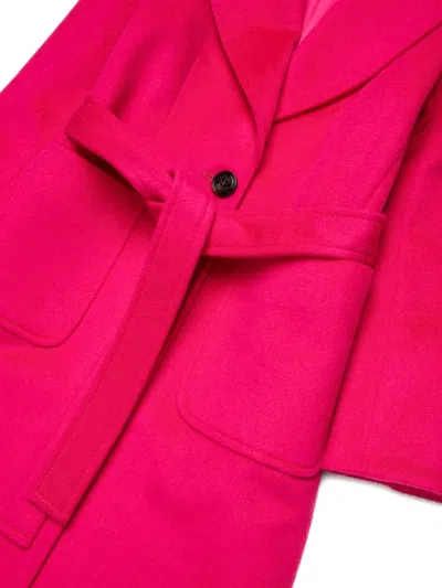 Max & Co Runaway Wool Coat In Pink