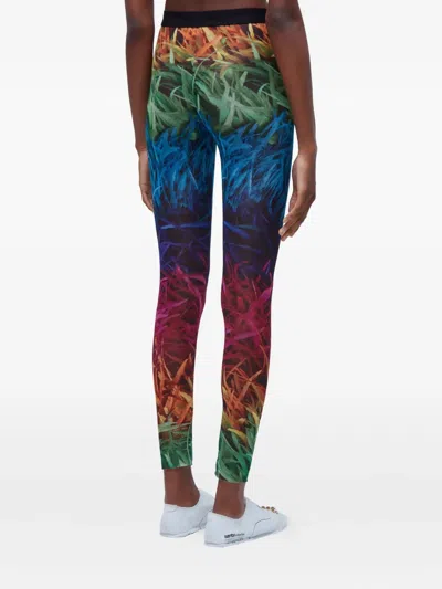 Osklen Feather-print Leggings In Multi