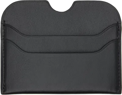 Acne Studios Black Card Holder With Laminated Logo At The Front In Smooth Leather Donna In Black