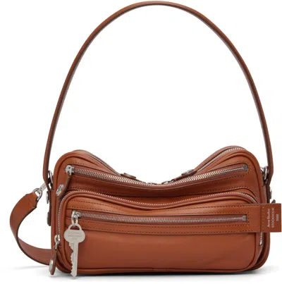 Acne Studios Small Camero Leather Shoulder Bag In Brown