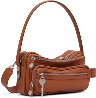Acne Studios Small Camero Leather Shoulder Bag In Brown