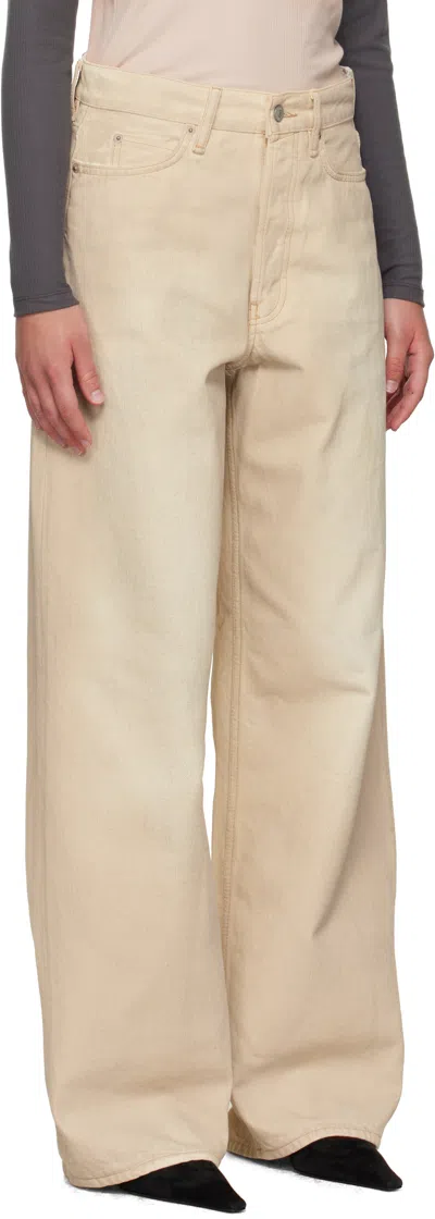 Acne Studios Beige 1981 Loose Fit Jeans In Neutral