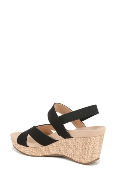 Lifestride Danita Slingback Platform Wedge Sandal In Black