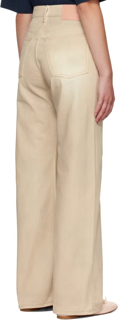 Acne Studios Beige 1981 Loose Fit Jeans