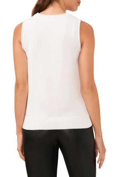 Halogen Sleeveless Peplum Sweater In White