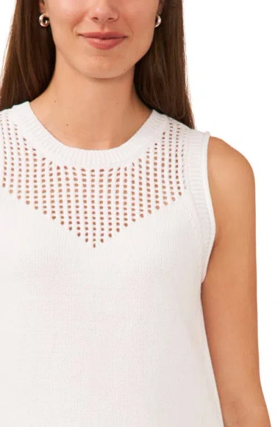 Halogen Sleeveless Peplum Sweater In White