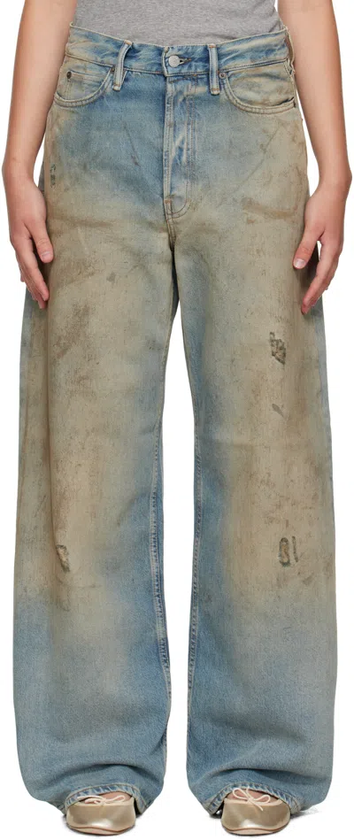 Acne Studios 2023f Fn Penicillin Jeans Mid Blue In 863 Mid Blue