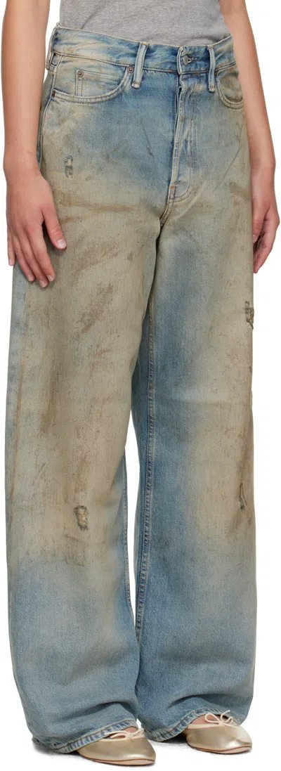 Acne Studios 2023f Fn Penicillin Jeans Mid Blue In 863 Mid Blue