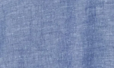 Coastaoro Linen & Cotton Blend Button-up Shirt In Blue
