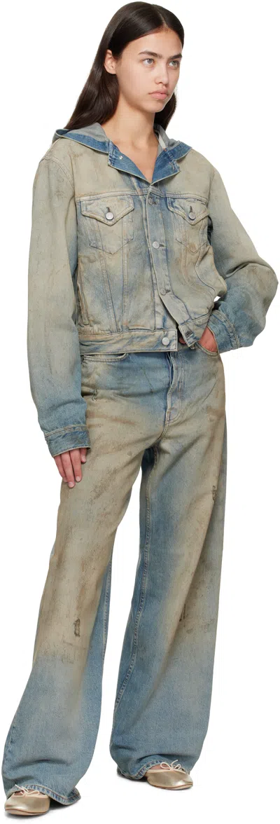 Acne Studios Short Jackets Hooded Faded Wash In Multi