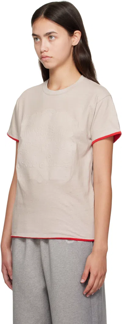 Acne Studios Embossed-logo Organic-cotton T-shirt In Neutral