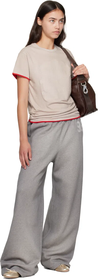 Acne Studios Embossed-logo Organic-cotton T-shirt In Neutral