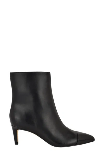Calvin Klein Gentley Pointed Cap Toe Bootie In Black