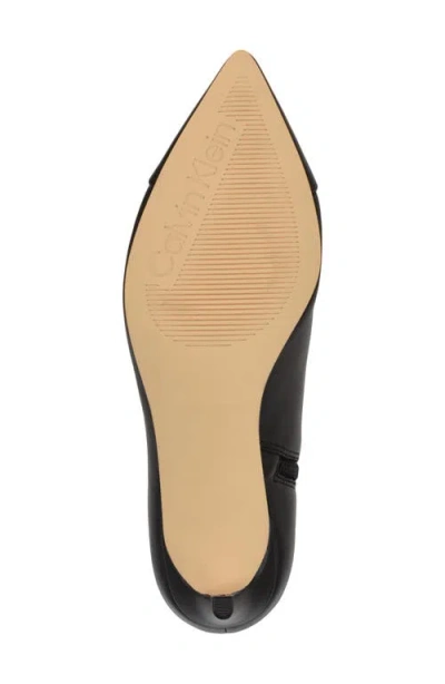 Calvin Klein Gentley Pointed Cap Toe Bootie In Black