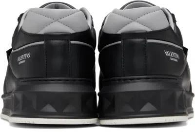 Valentino Garavani One Stud Sneaker In Nappa Leather In Black