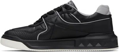 Valentino Garavani One Stud Sneaker In Nappa Leather In Black