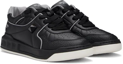 Valentino Garavani One Stud Sneaker In Nappa Leather In Black