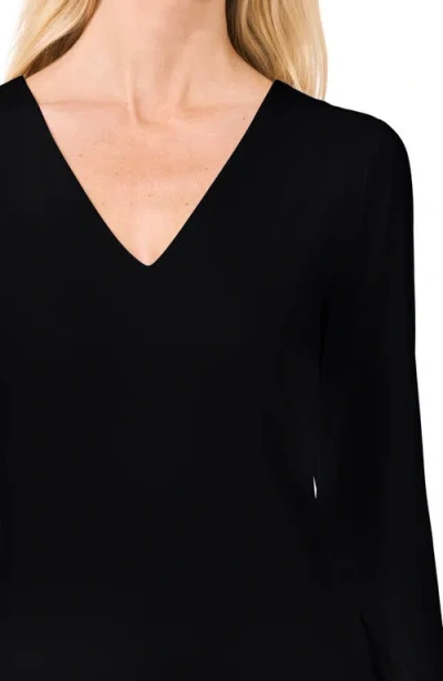 Halogen ® Compression V-neck Top In Black