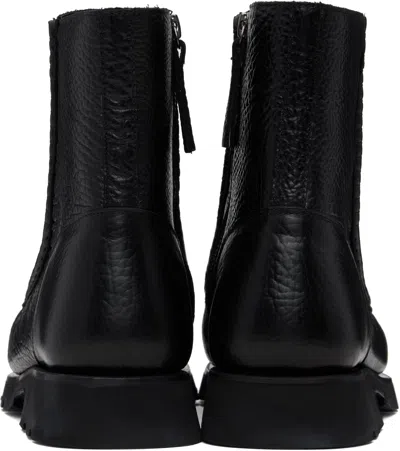 Hereu Black Riera Sport Grainy Boots In Black