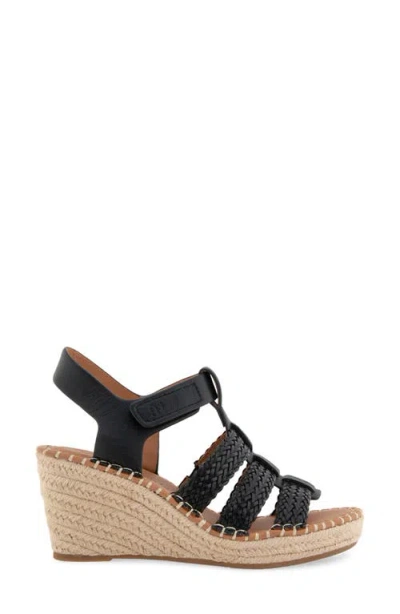Gentle Souls Women's Capelin Wedge Sandals In Black