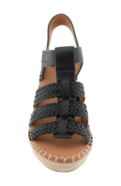 Gentle Souls Women's Capelin Wedge Sandals In Black