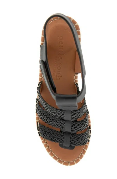 Gentle Souls Women's Capelin Wedge Sandals In Black