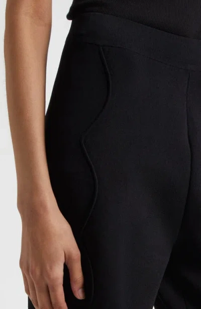 Ulla Johnson Asher Scalloped Straight-leg Pants In Black