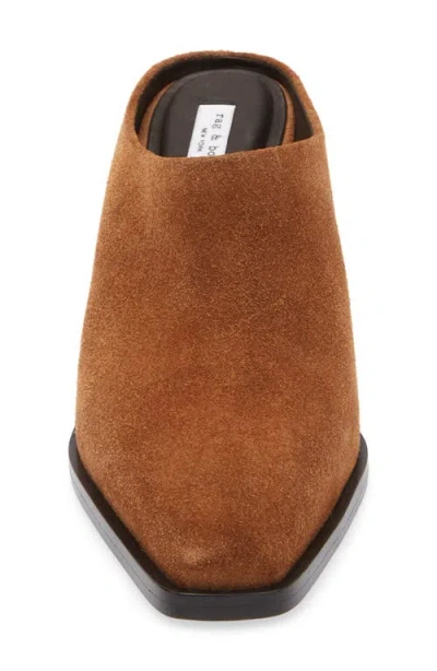 Rag & Bone Joni Suede Western Mules In Brown