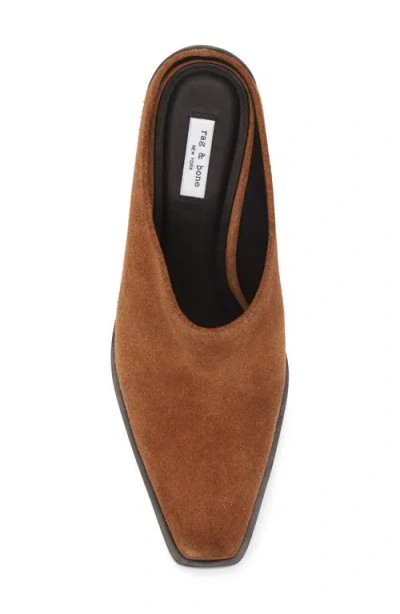 Rag & Bone Joni Suede Western Mules In Brown