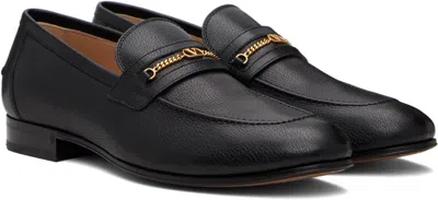 Valentino Garavani Vlogo Signautre Leather Loafers In Black