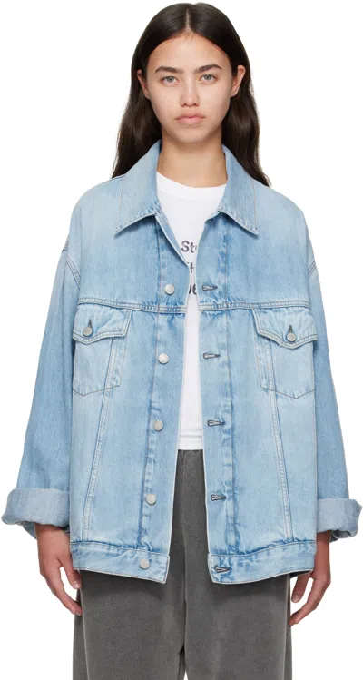 Acne Studios Button-front Denim Jacket In Blue